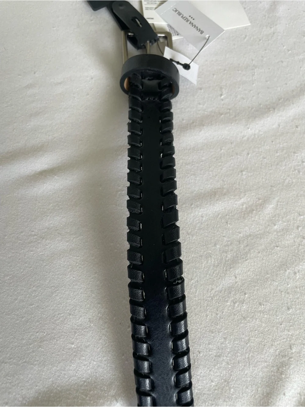 Banana Republic Black Braided Leather Men's Belt